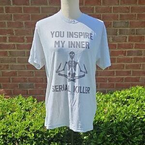 Next White Short Sleeve Tee with Graphic Design Size M